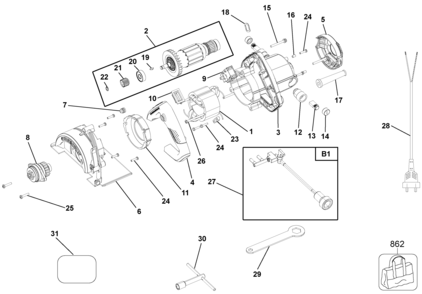 Page A Diagram and Parts List for TC1100-B2 1 Black and Decker Hammer Drill